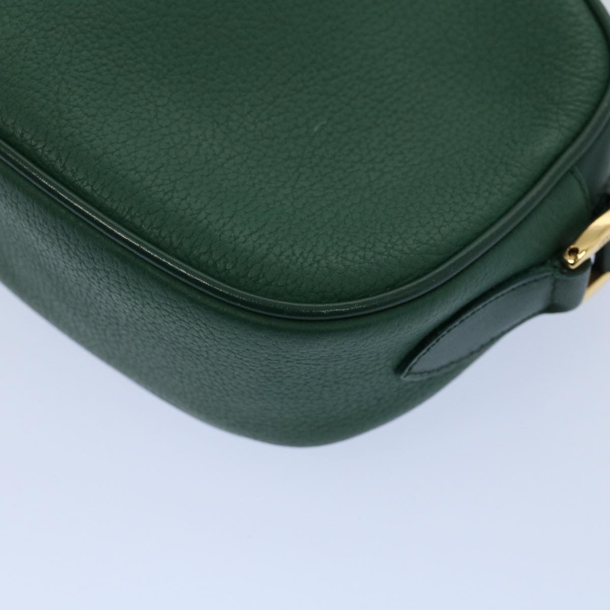 GUCCI Shoulder Bag Leather Green 007 113 0115 Auth yk8692