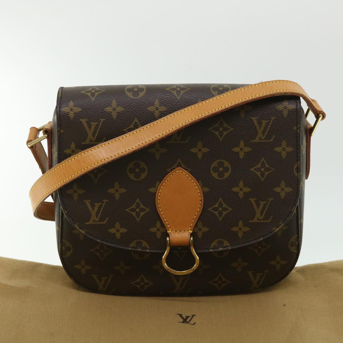 LOUIS VUITTON Monogram Saint Cloud GM Shoulder Bag M51242 LV Auth yk8701