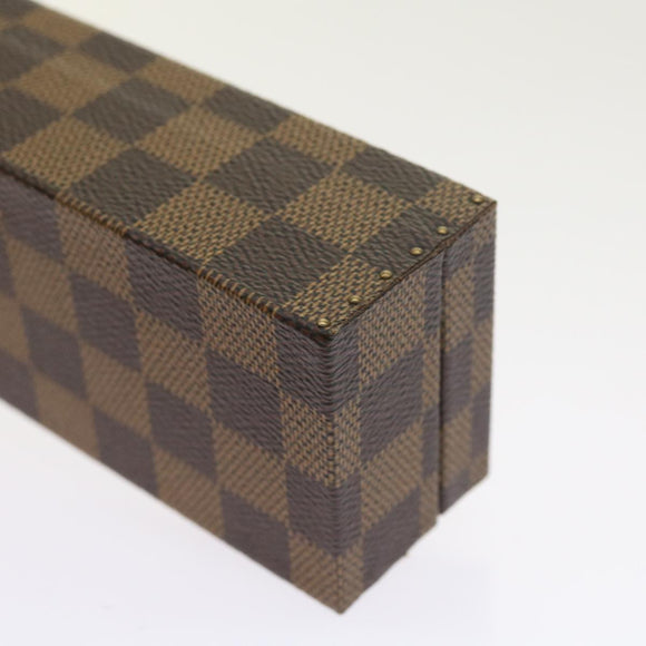 LOUIS VUITTON Damier Ebene Watch Case Trunk LV Auth yk8757SV