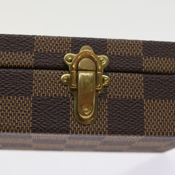 LOUIS VUITTON Damier Ebene Watch Case Trunk LV Auth yk8757SV