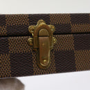 LOUIS VUITTON Damier Ebene Watch Case Trunk LV Auth yk8757SV-8