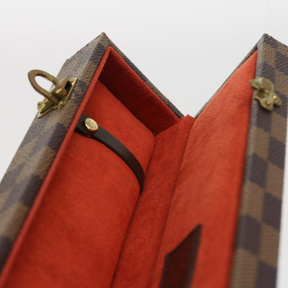 LOUIS VUITTON Damier Ebene Watch Case Trunk LV Auth yk8757SV