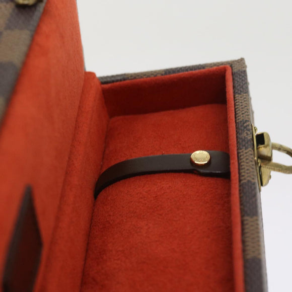LOUIS VUITTON Damier Ebene Watch Case Trunk LV Auth yk8757SV