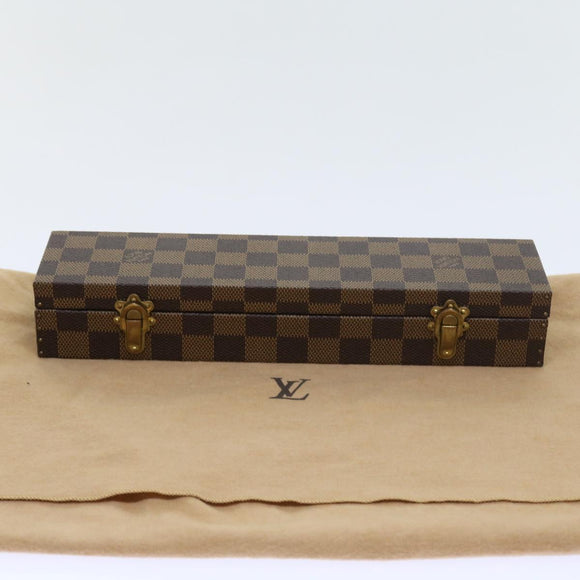 LOUIS VUITTON Damier Ebene Watch Case Trunk LV Auth yk8757SV