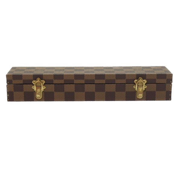 LOUIS VUITTON Damier Ebene Watch Case Trunk LV Auth yk8757SV