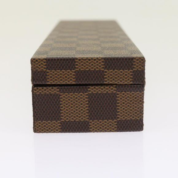 LOUIS VUITTON Damier Ebene Watch Case Trunk LV Auth yk8757SV