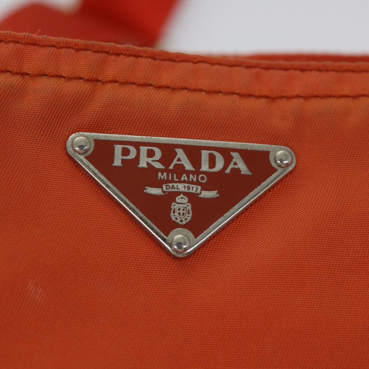 PRADA Shoulder Bag Nylon Orange Auth yk8807