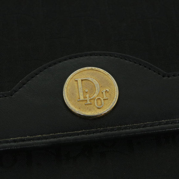 Christian Dior Trotter Canvas Chain Shoulder Bag Black Auth yk8835