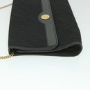 Christian Dior Trotter Canvas Chain Shoulder Bag Black Auth yk8835-3