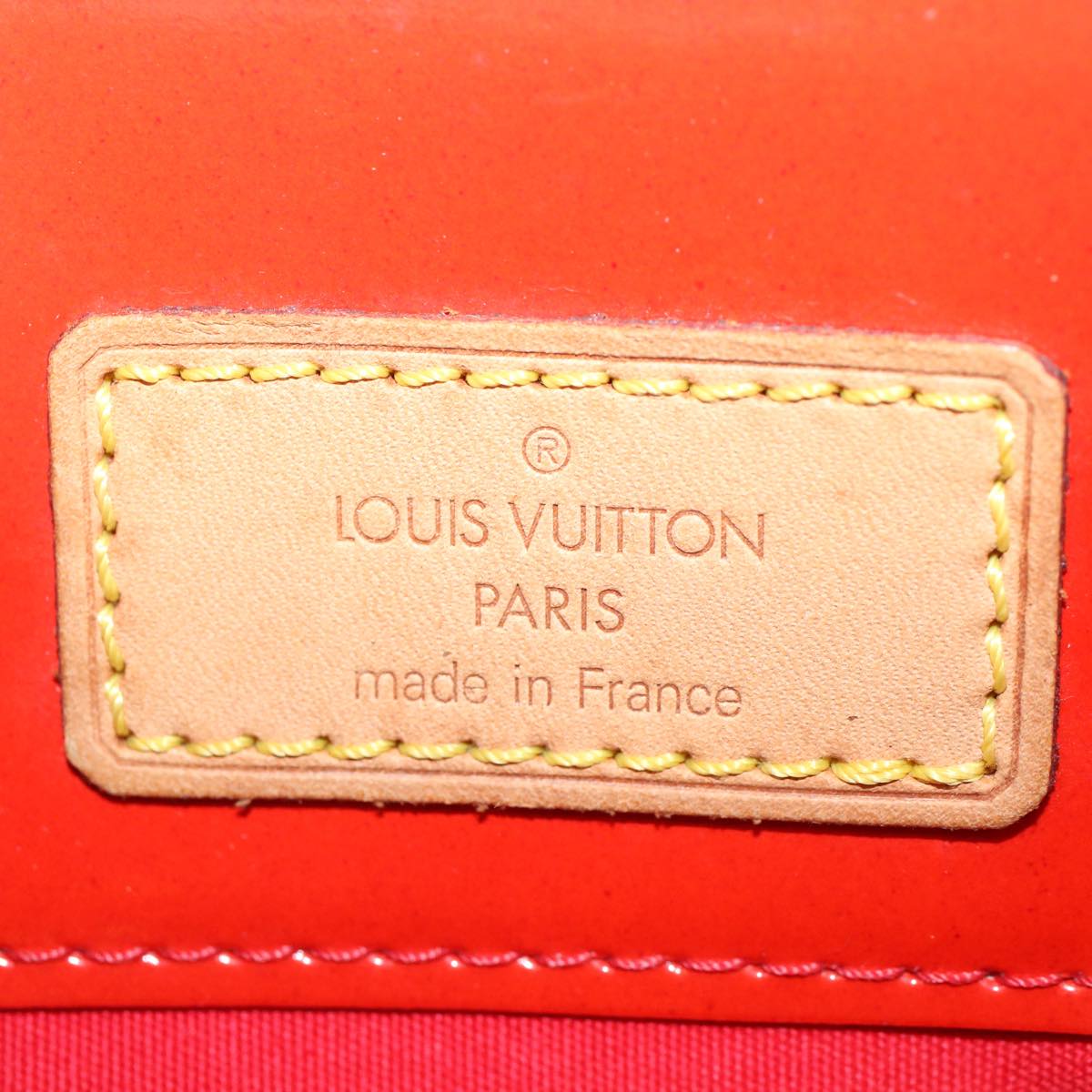 LOUIS VUITTON Monogram Vernis Reade PM Hand Bag Red M91088 LV Auth yk8905