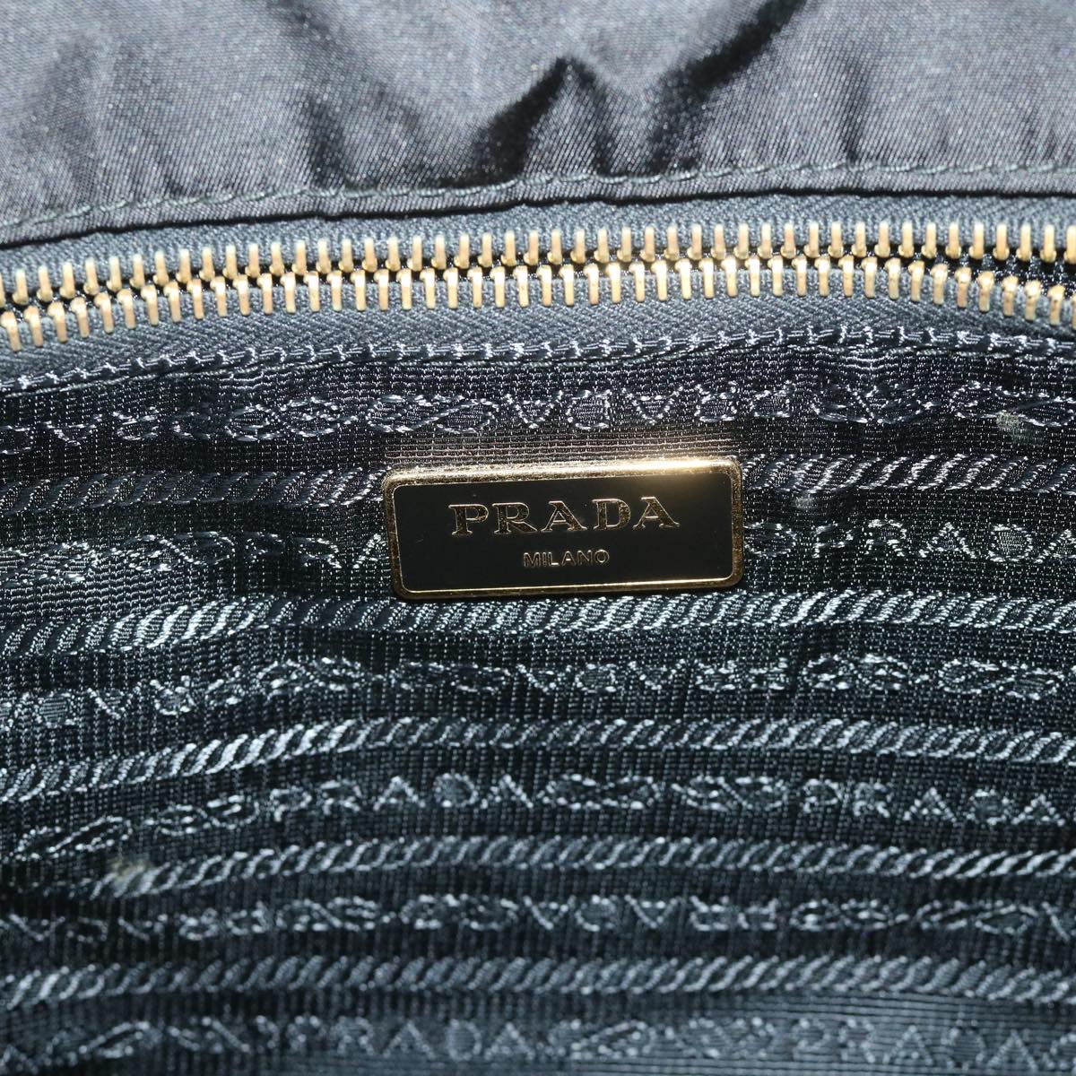 PRADA Hand Bag Nylon Black Auth yk9021