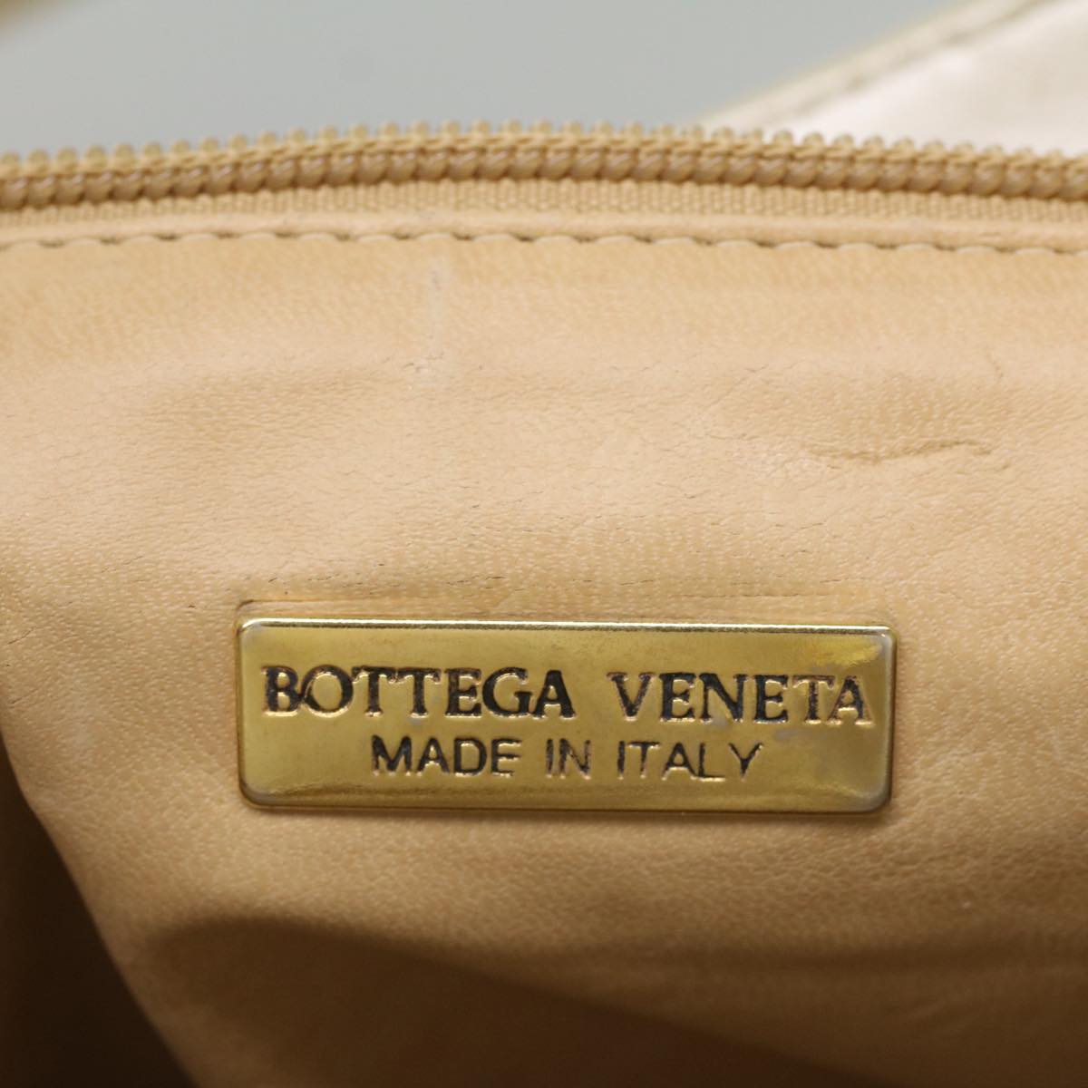 BOTTEGAVENETA INTRECCIATO Tote Bag Leather Gold Tone Auth yk9050