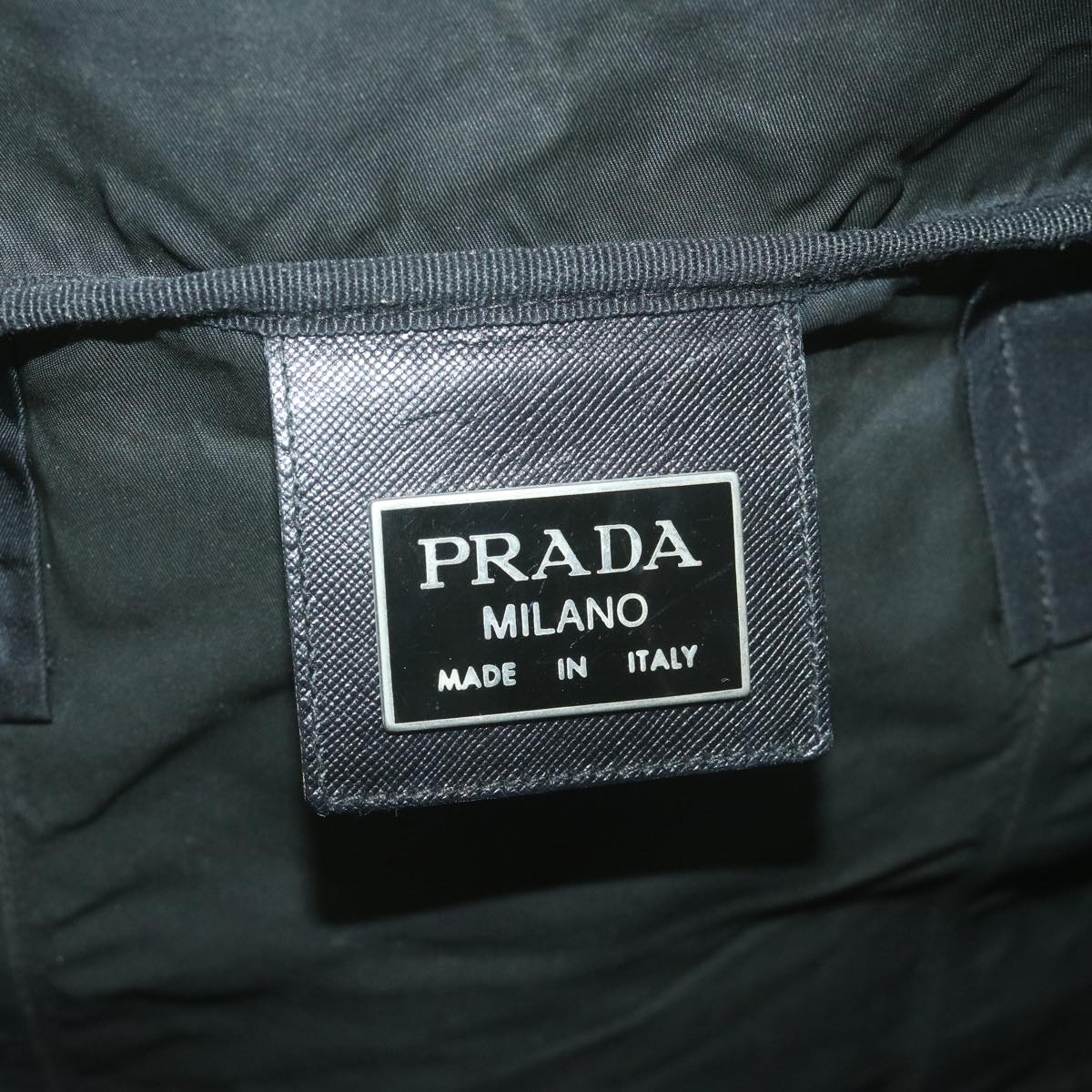 PRADA Boston Bag Nylon Black Auth yk9091