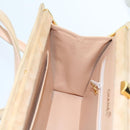 CHANEL Gamaguchi Hand Bag Suede Beige CC Auth yk9125-23