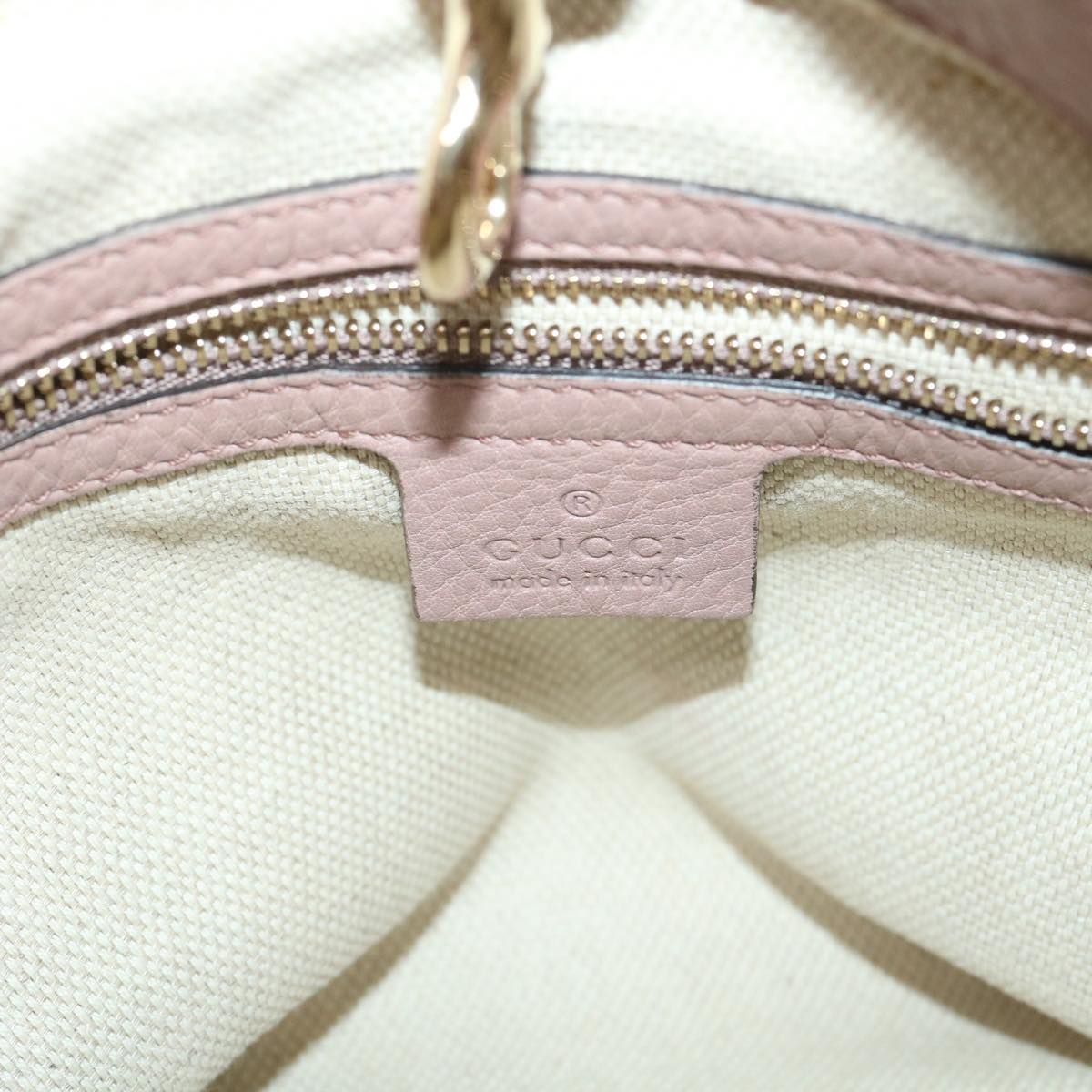 GUCCI Soho Chain Shoulder Bag Leather Pink 308982 Auth yk9135