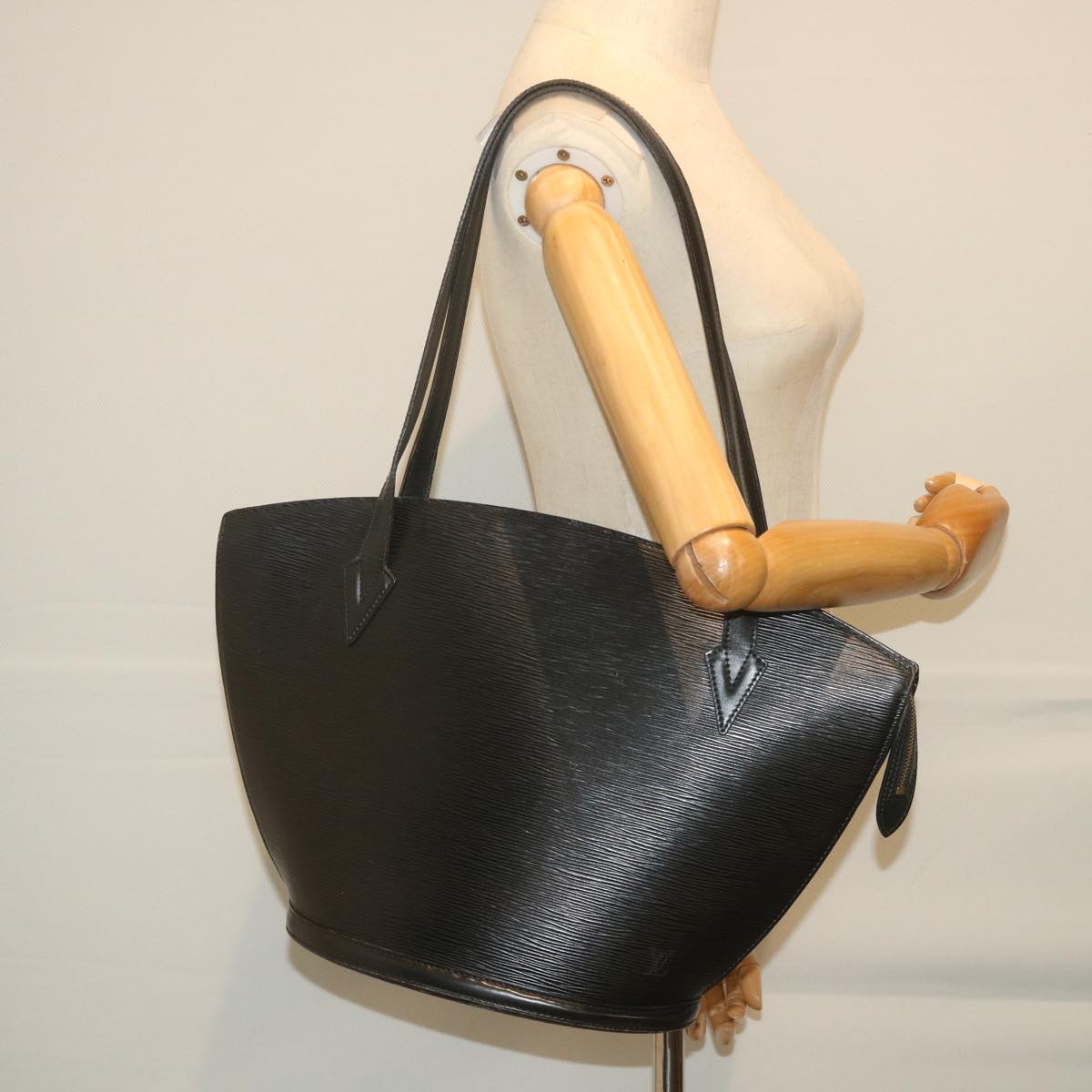 LOUIS VUITTON Epi Saint Jacques Shopping Shoulder Bag Black M52262 Auth yk9297