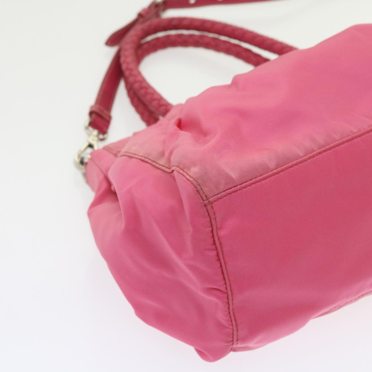 PRADA Hand Bag Nylon 2way Pink Auth yk9305