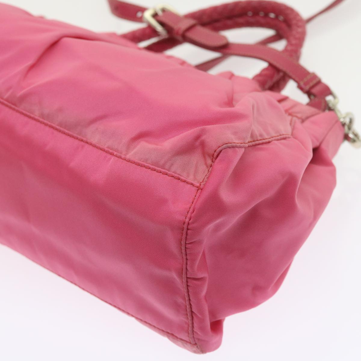 PRADA Hand Bag Nylon 2way Pink Auth yk9305