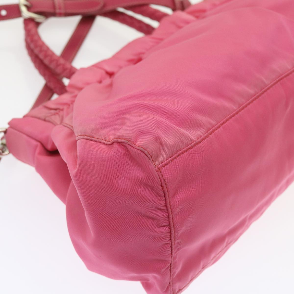 PRADA Hand Bag Nylon 2way Pink Auth yk9305