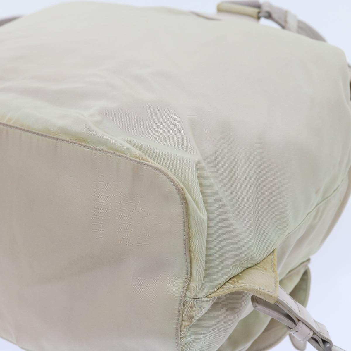 PRADA Backpack Nylon Beige Auth yk9306