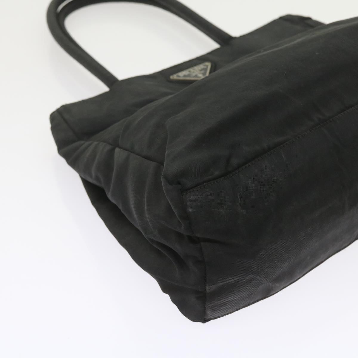 PRADA Hand Bag Nylon Black Auth yk9403