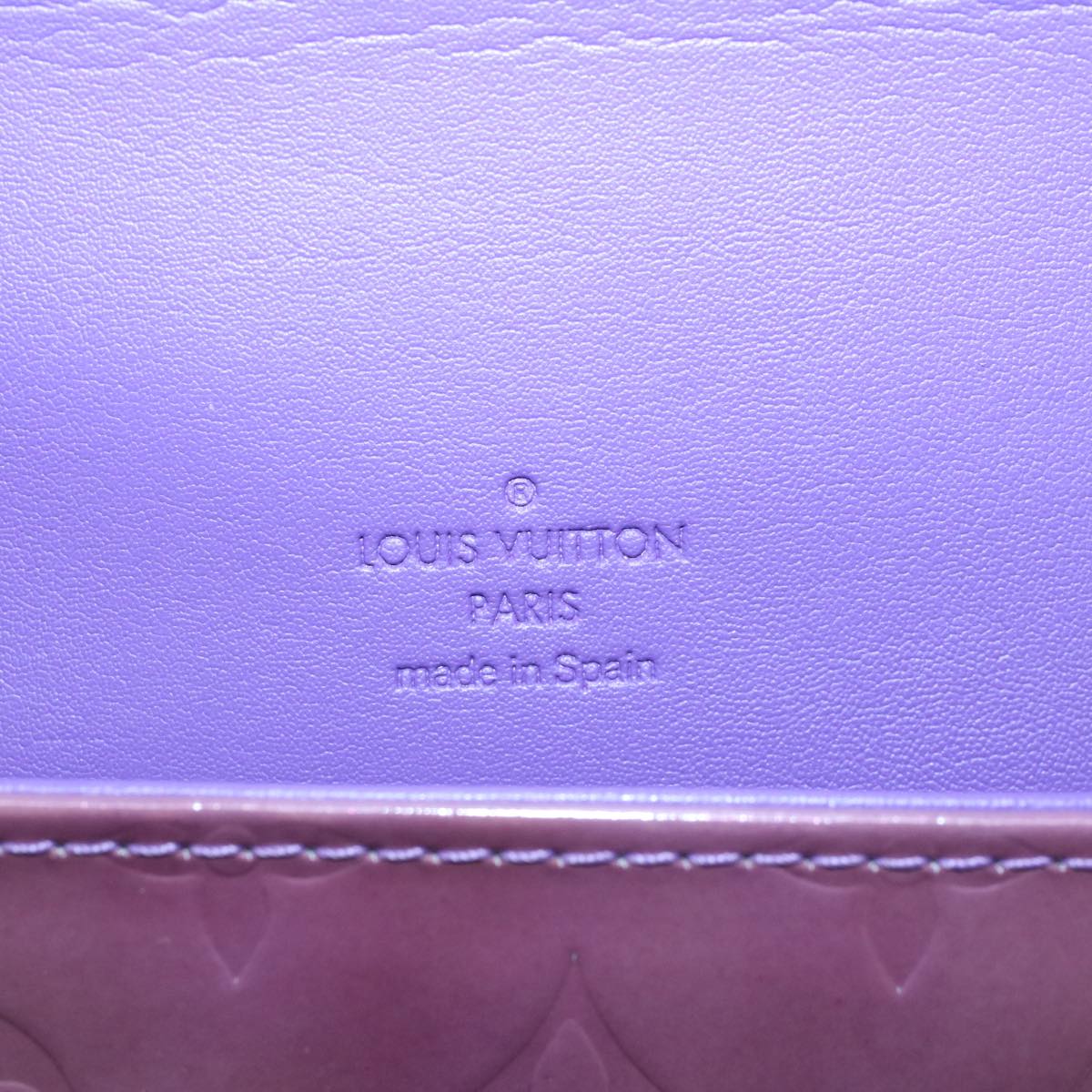 LOUIS VUITTON Monogram Vernis Thompson Street Bag Purple M91095 LV Auth yk9404