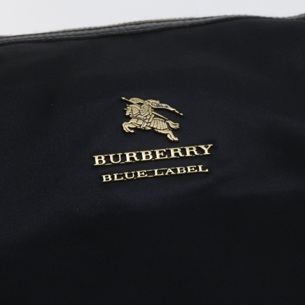 BURBERRY Blue Label Shoulder Bag Nylon Black Auth yk9414