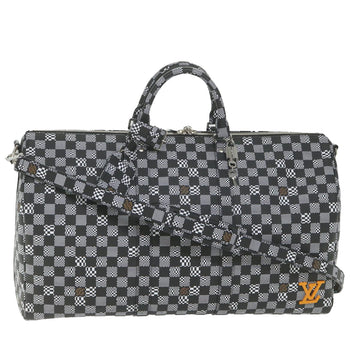 LOUIS VUITTON Damier Distorted Keepall Bandouliere 50 Boston N50028 Auth yk9432S
