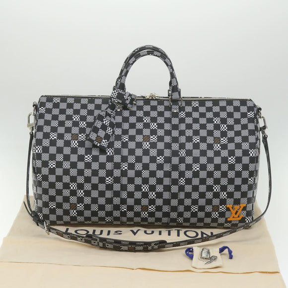 LOUIS VUITTON Damier Distorted Keepall Bandouliere 50 Boston N50028 Auth yk9432S