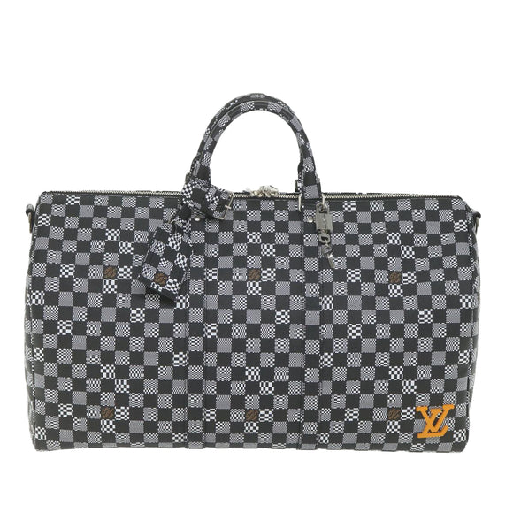 LOUIS VUITTON Damier Distorted Keepall Bandouliere 50 Boston N50028 Auth yk9432S