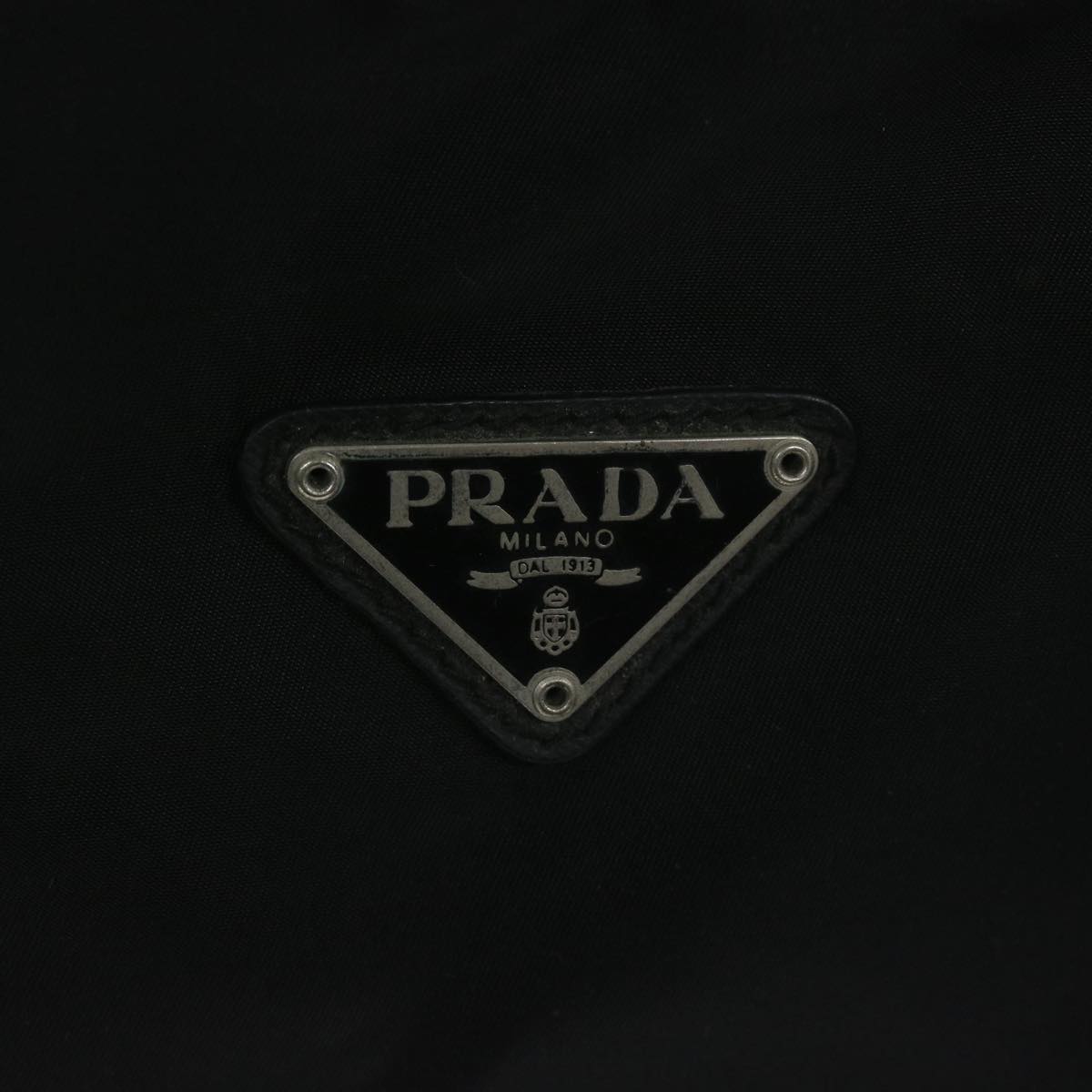 PRADA Boston Bag Nylon 2way Black Auth yk9465