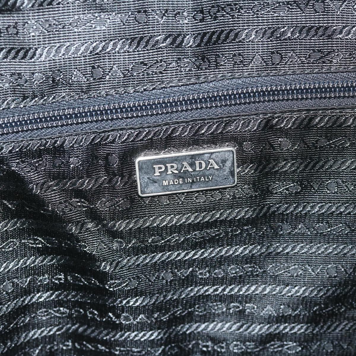 PRADA Boston Bag Nylon 2way Black Auth yk9465