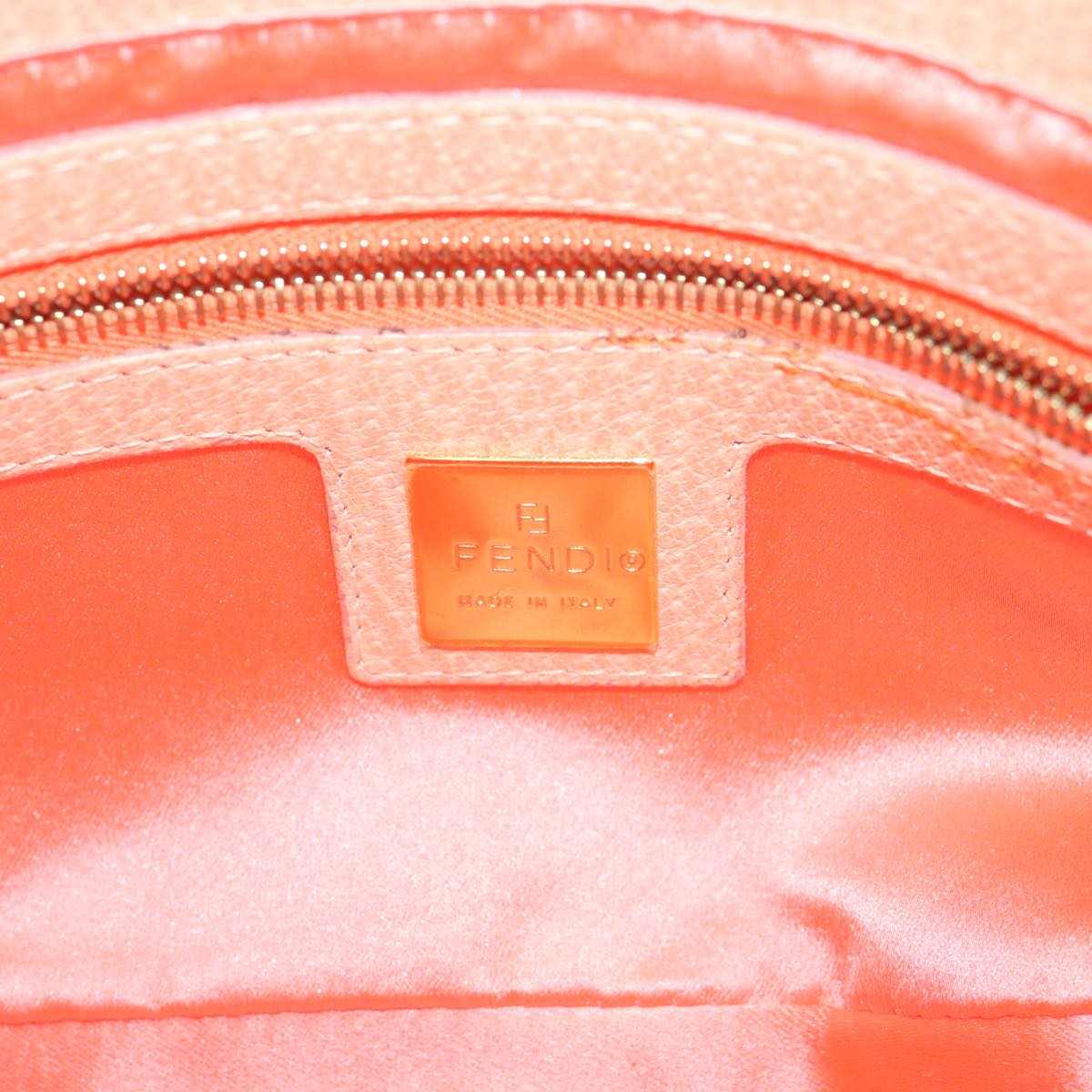 FENDI Mamma Baguette Shoulder Bag Leather Pink 2373 26725 018 Auth yk9474