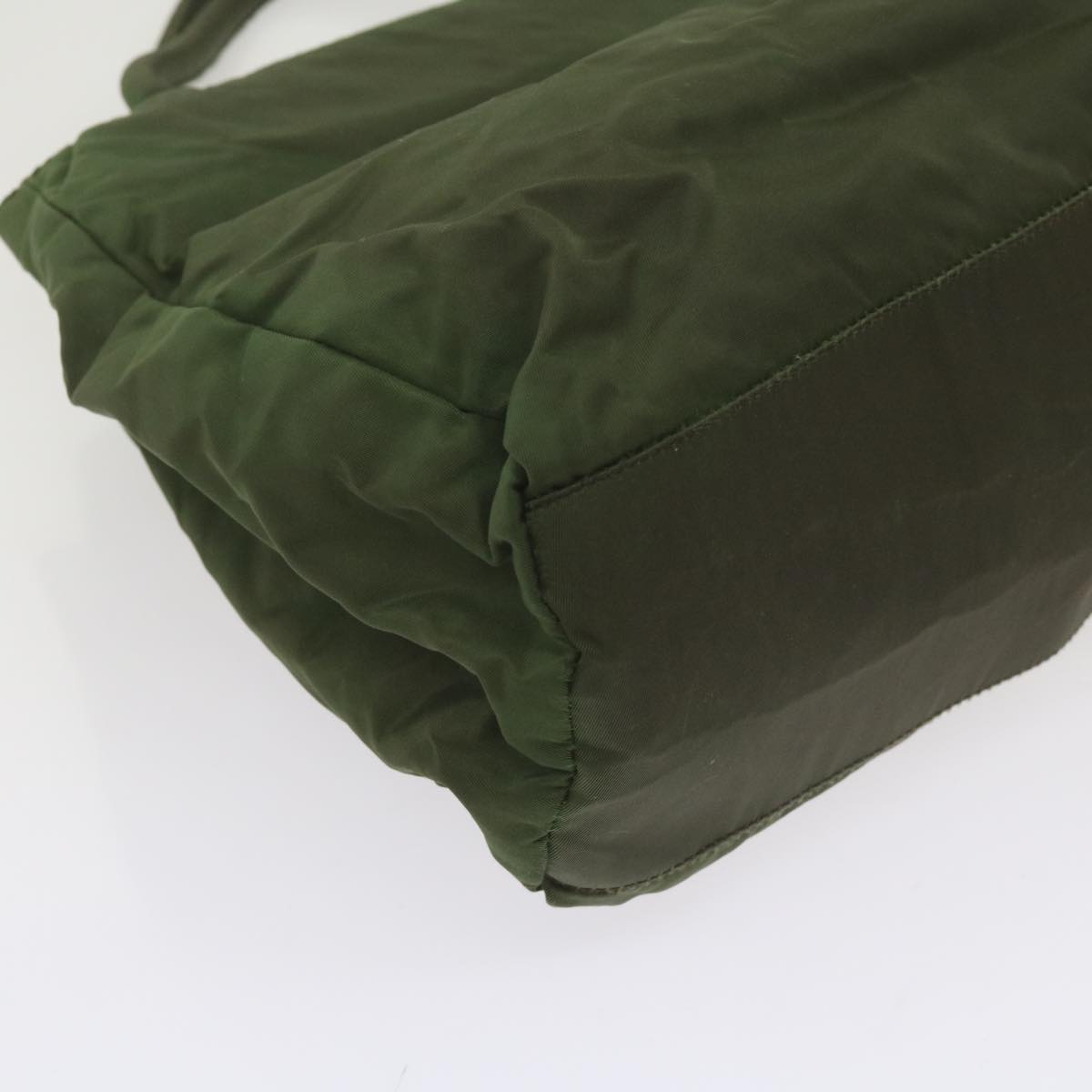 PRADA Hand Bag Nylon Khaki Auth yk9513