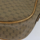 GUCCI Micro GG Canvas Web Sherry Line Shoulder Bag PVC Beige Green Auth yk9514-8