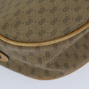 GUCCI Micro GG Canvas Web Sherry Line Shoulder Bag PVC Beige Green Auth yk9514-15