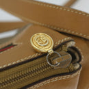 GUCCI Micro GG Canvas Web Sherry Line Shoulder Bag PVC Beige Green Auth yk9514-9