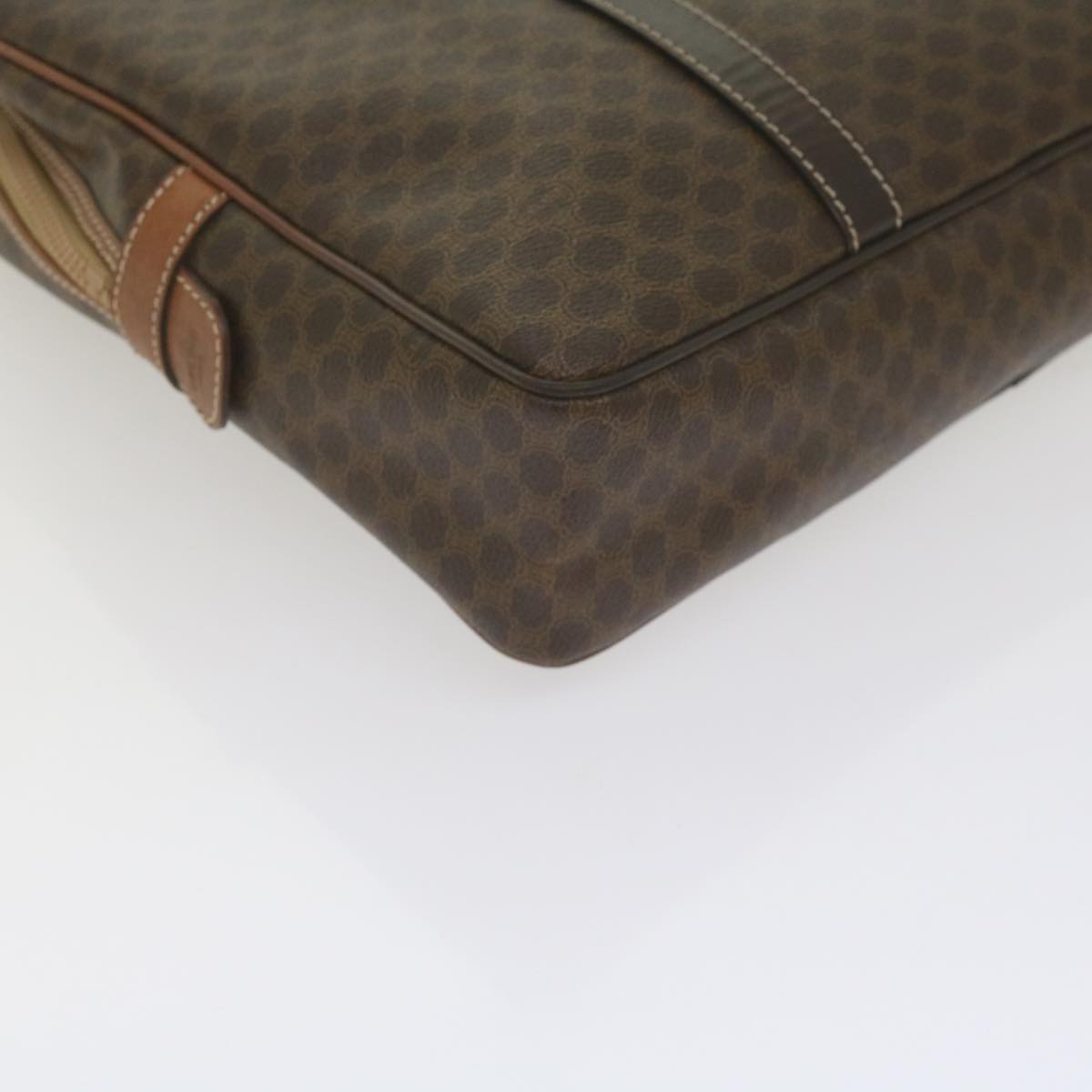 CELINE Macadam Canvas Hand Bag PVC Brown Auth yk9579