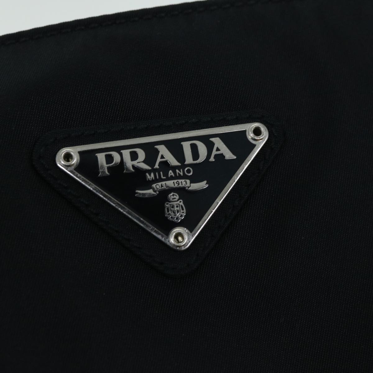 PRADA Hand Bag Nylon Black Auth yk9595