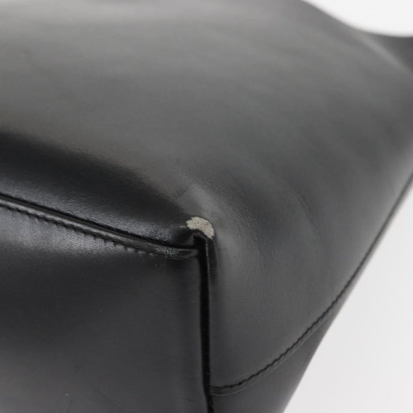 GUCCI Bamboo Shoulder Bag Leather Black 001 2058 Auth yk9616