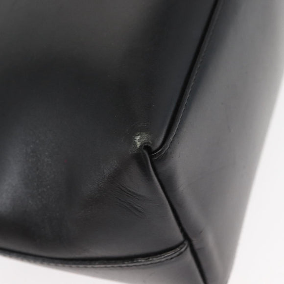 GUCCI Bamboo Shoulder Bag Leather Black 001 2058 Auth yk9616