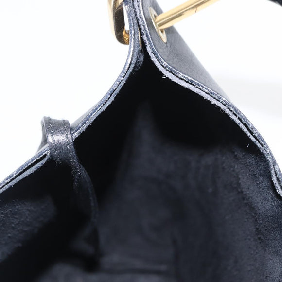 GUCCI Bamboo Shoulder Bag Leather Black 001 2058 Auth yk9616