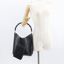 GUCCI Bamboo Shoulder Bag Leather Black 001 2058 Auth yk9616-22