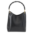 GUCCI Bamboo Shoulder Bag Leather Black 001 2058 Auth yk9616-3