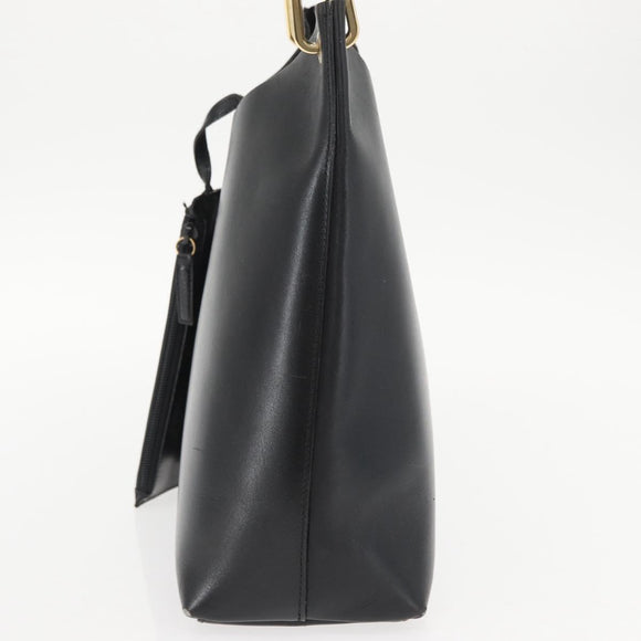 GUCCI Bamboo Shoulder Bag Leather Black 001 2058 Auth yk9616