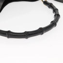 GUCCI Bamboo Shoulder Bag Leather Black 001 2058 Auth yk9616-7