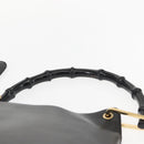 GUCCI Bamboo Shoulder Bag Leather Black 001 2058 Auth yk9616-8