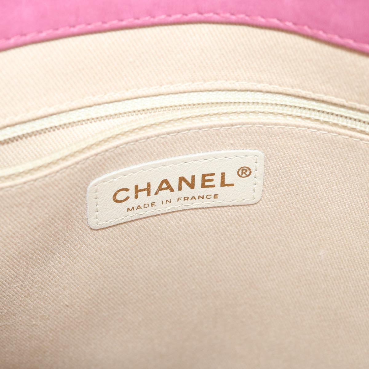 CHANEL Chain Camelia Shoulder Bag Suede Pink CC Auth yk9669