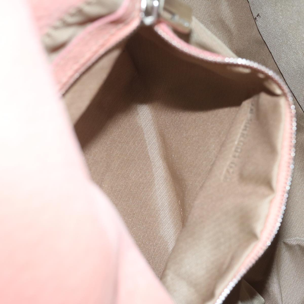 FENDI Mamma Baguette Shoulder Bag Leather Pink Auth yk9735