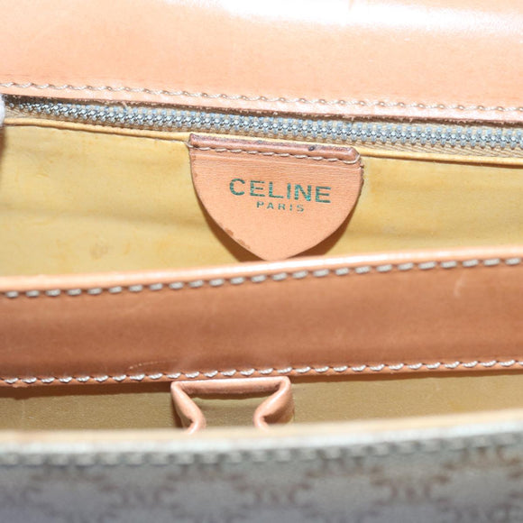 CELINE Macadam Canvas Shoulder Bag PVC Beige Brown Auth yk9762